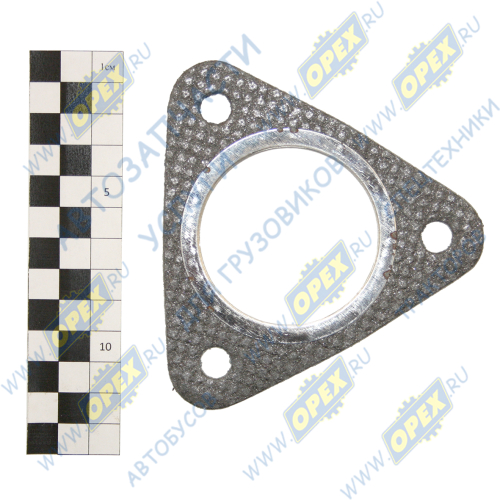 4320Я-1203165 Прокладка (м/асбест) треуг. 110х110; фвнутр=57; 3отв.ф10 приемной трубы дв.ЯМЗ Techno Drive